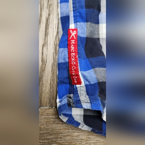 ✂️💀Y2K Marc Ecko Cut & Sew Men’s 💀✂️ Short-Sleeve Button-Up Shirt Size Medium - Picture 7 of 9